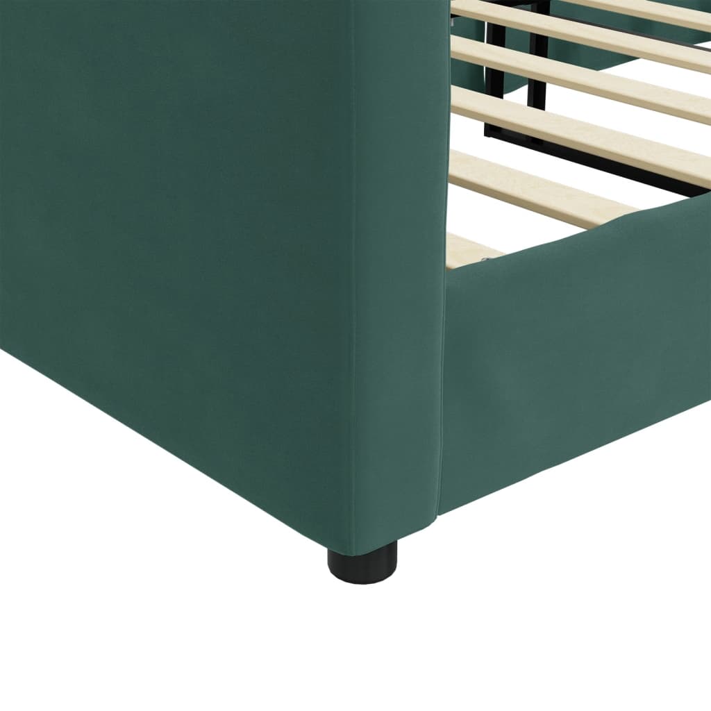 Lit de repos sans matelas vert foncé 90x200 cm velours - XIOS