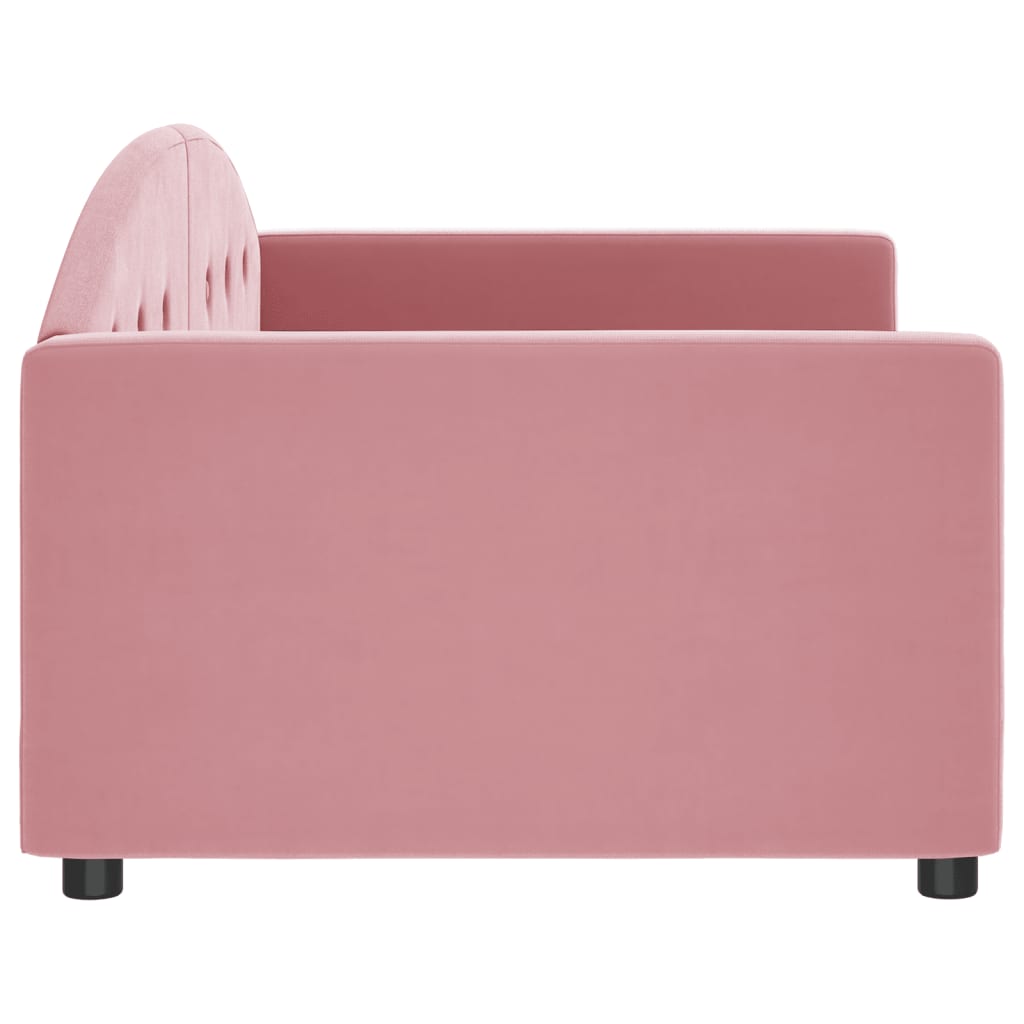 Lit de repos sans matelas rose 90x200 cm velours - XIOS