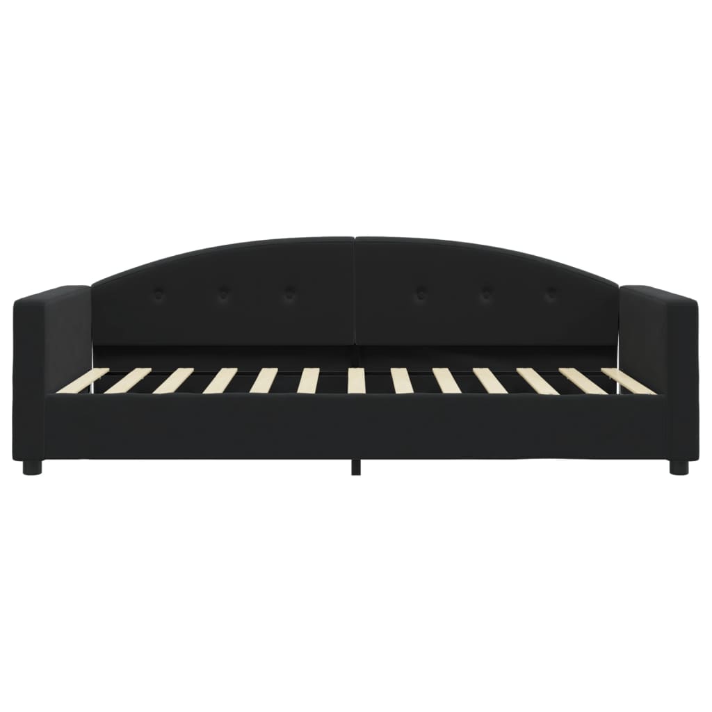Lit de repos sans matelas noir 90x200 cm velours - XIOS