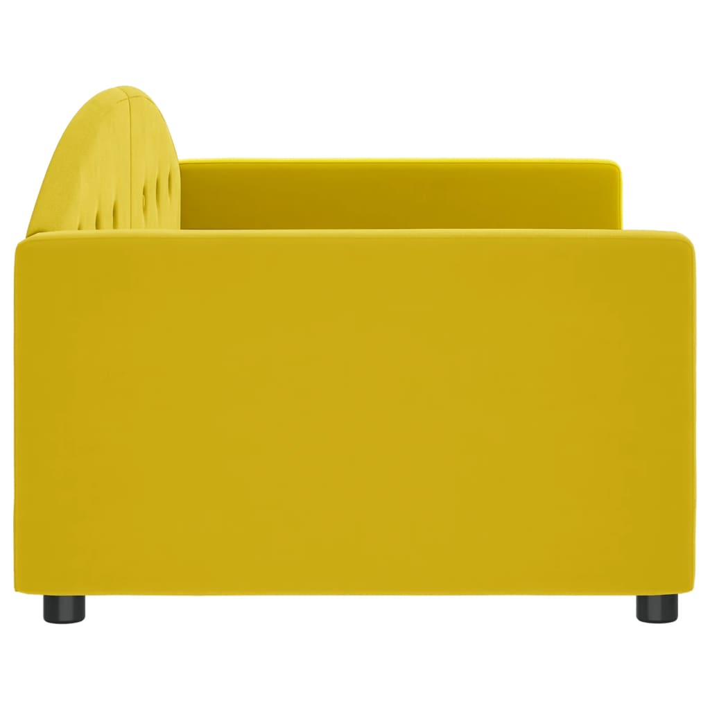 Lit de repos sans matelas jaune 90x200 cm velours - XIOS