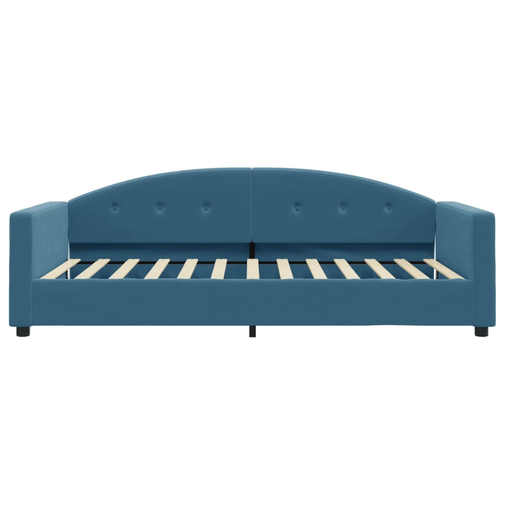 Lit de repos sans matelas bleu 100x200 cm velours - XIOS