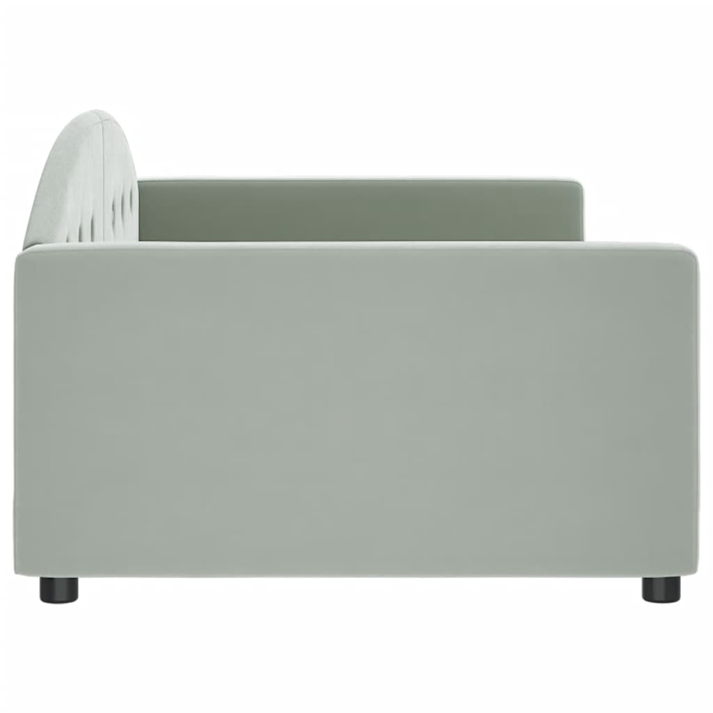 Lit de repos sans matelas gris clair 100x200 cm velours - XIOS