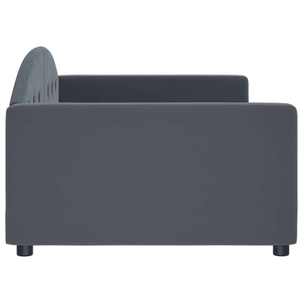 Lit de repos sans matelas gris foncé 100x200 cm velours - XIOS
