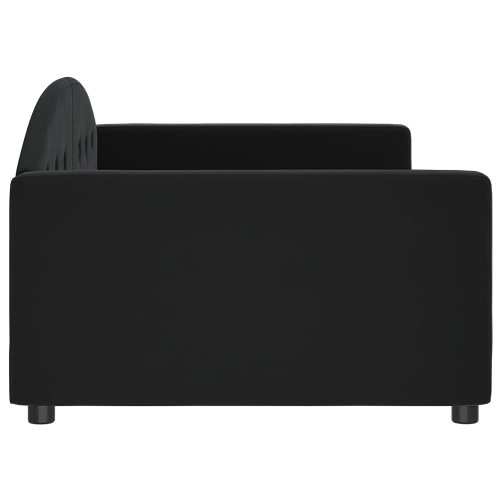 Lit de repos sans matelas noir 100x200 cm velours - XIOS