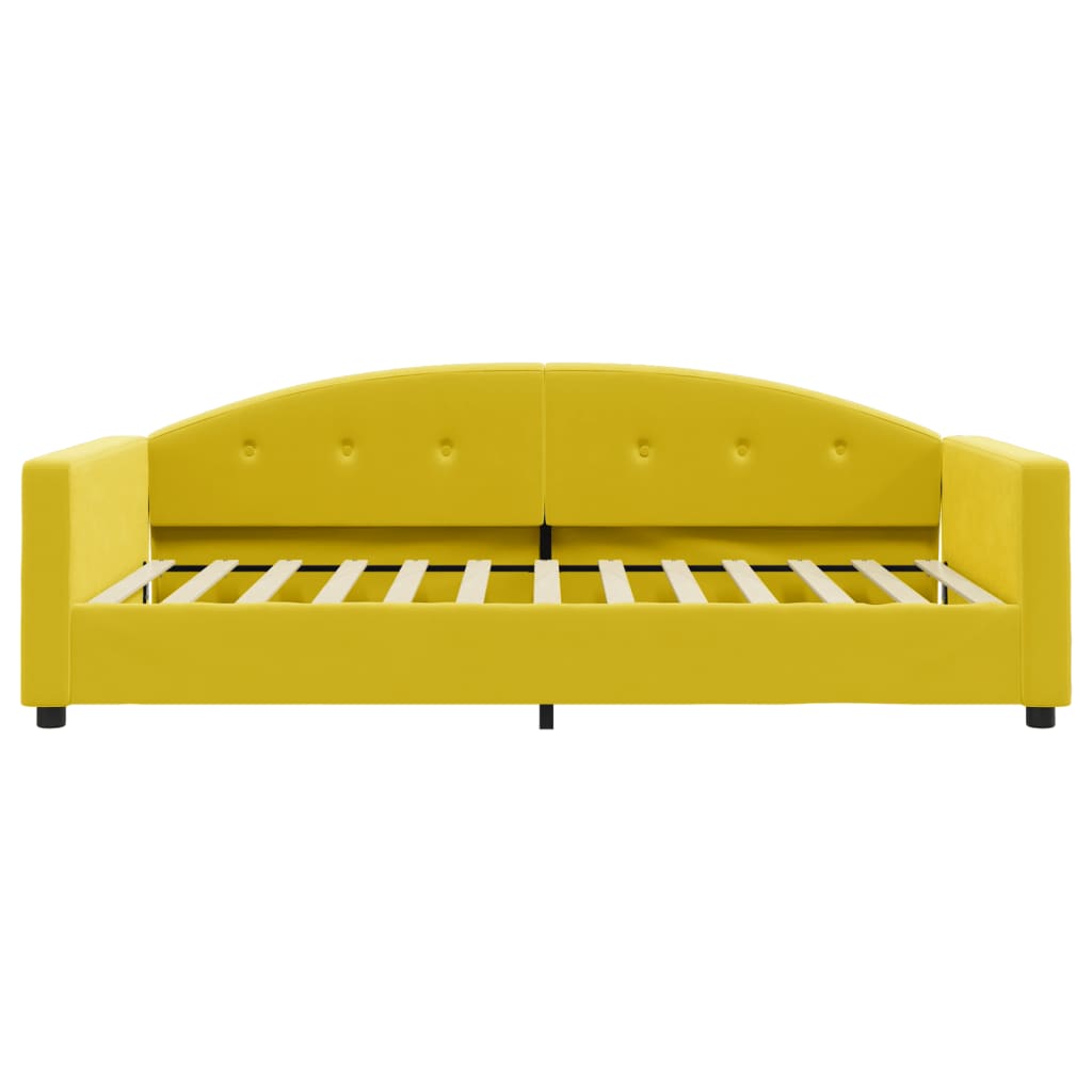 Lit de repos sans matelas jaune 100x200 cm velours - XIOS