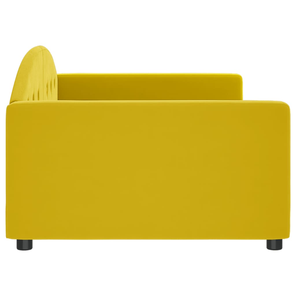 Lit de repos sans matelas jaune 100x200 cm velours - XIOS
