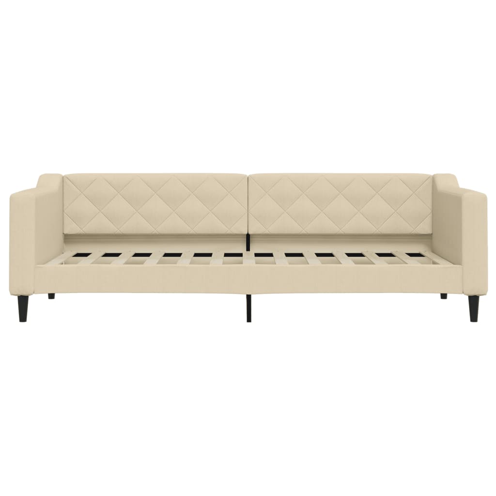 Lit de repos sans matelas crème 80x200 cm tissu - XIOS