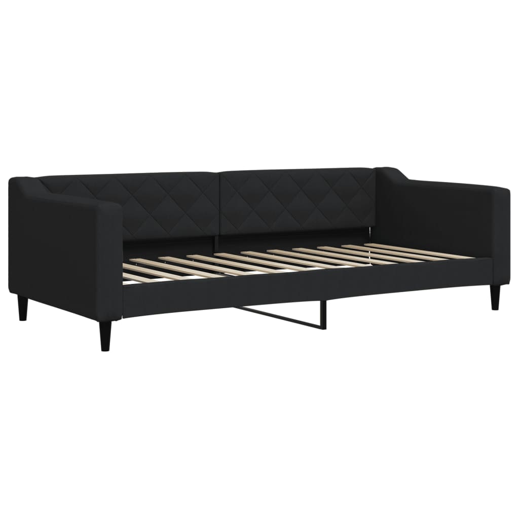 Lit de repos sans matelas noir 90x200 cm tissu - XIOS