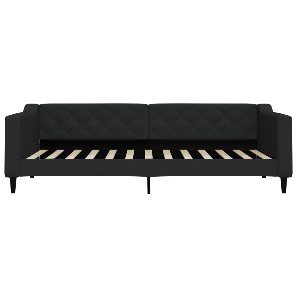 Lit de repos sans matelas noir 90x200 cm tissu - XIOS