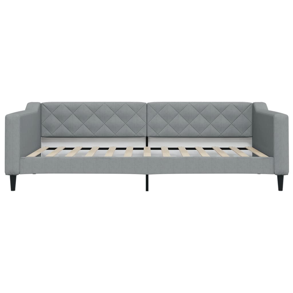 Lit de repos gris clair 100x200 cm tissu - XIOS
