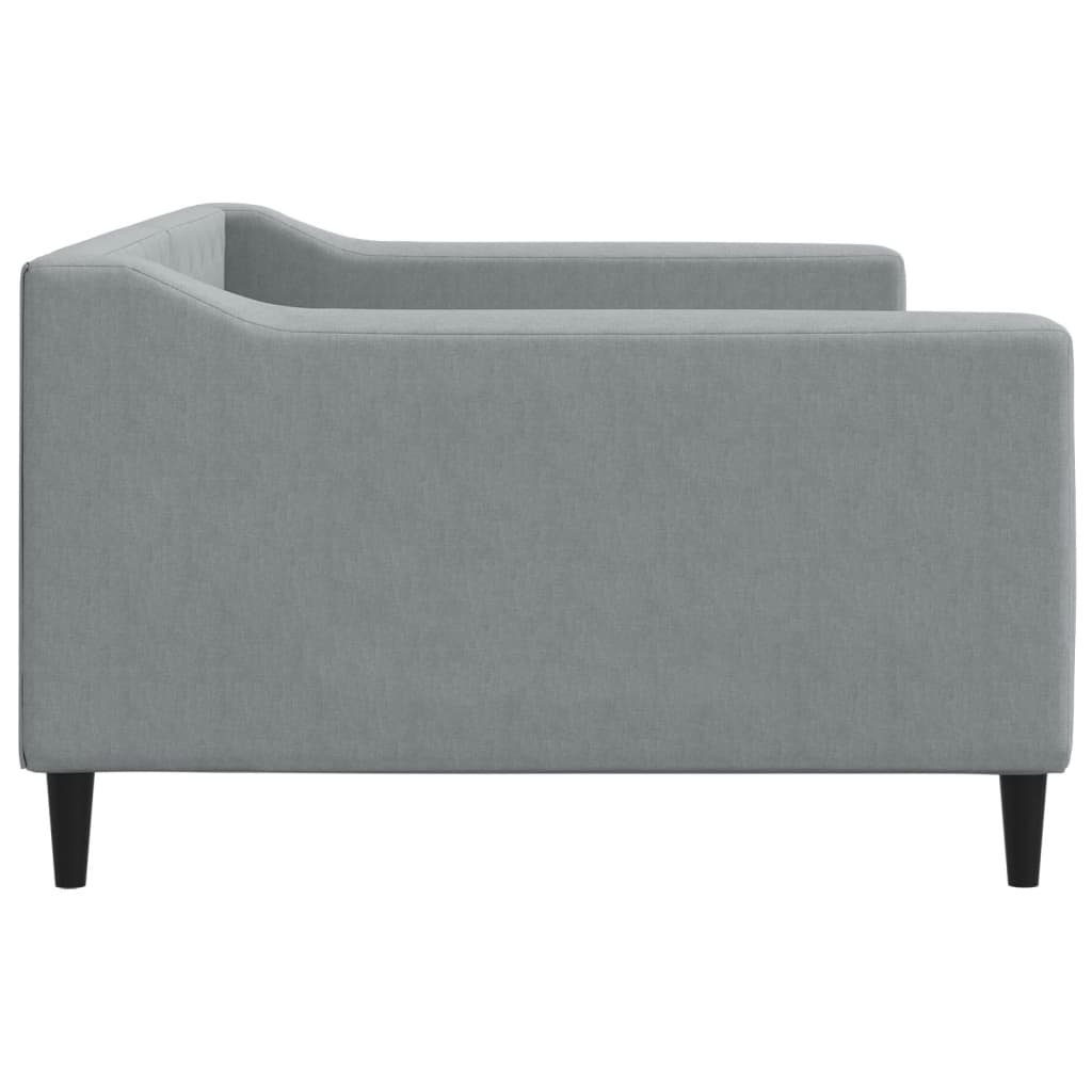 Lit de repos gris clair 100x200 cm tissu - XIOS