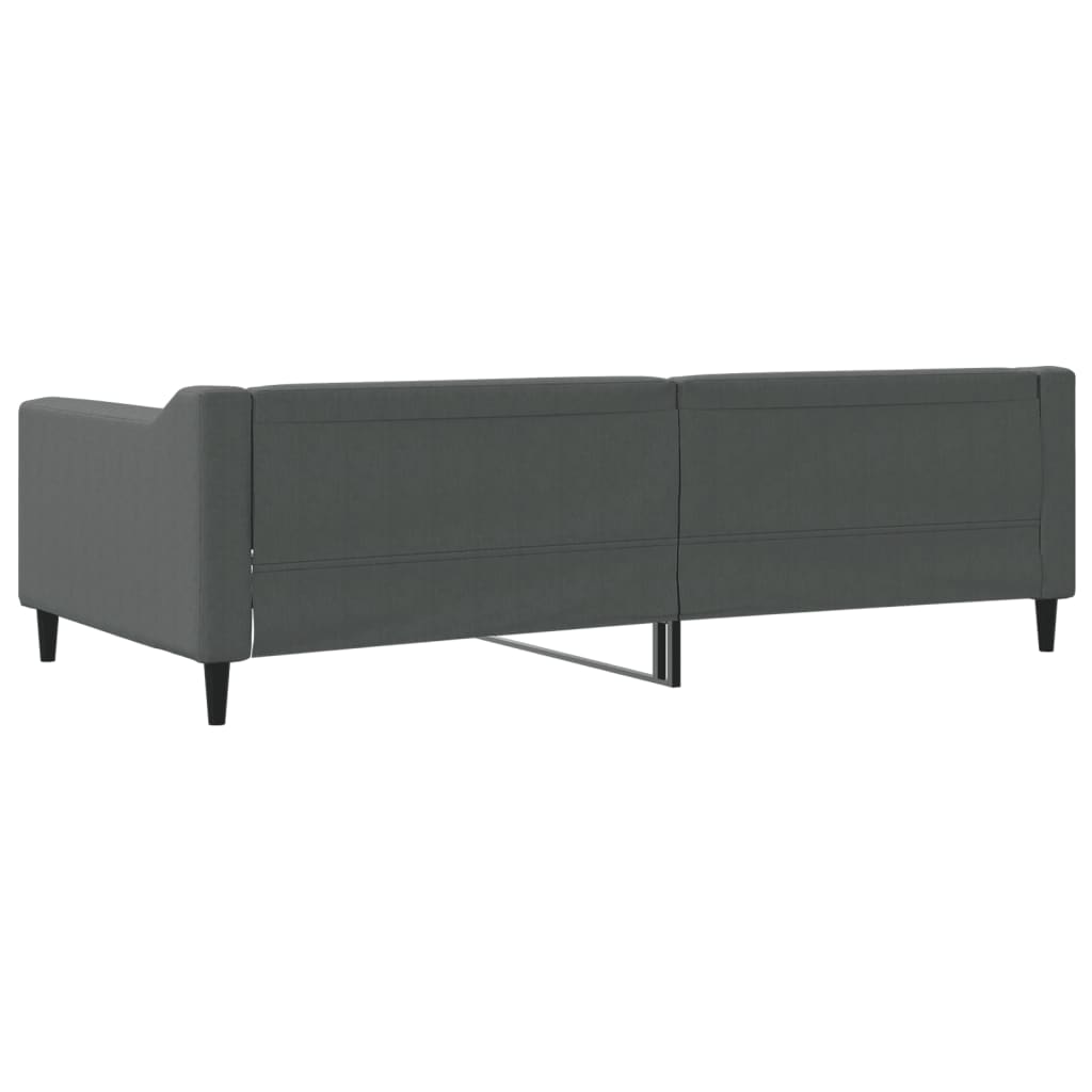 Lit de repos gris foncé 100x200 cm tissu - XIOS