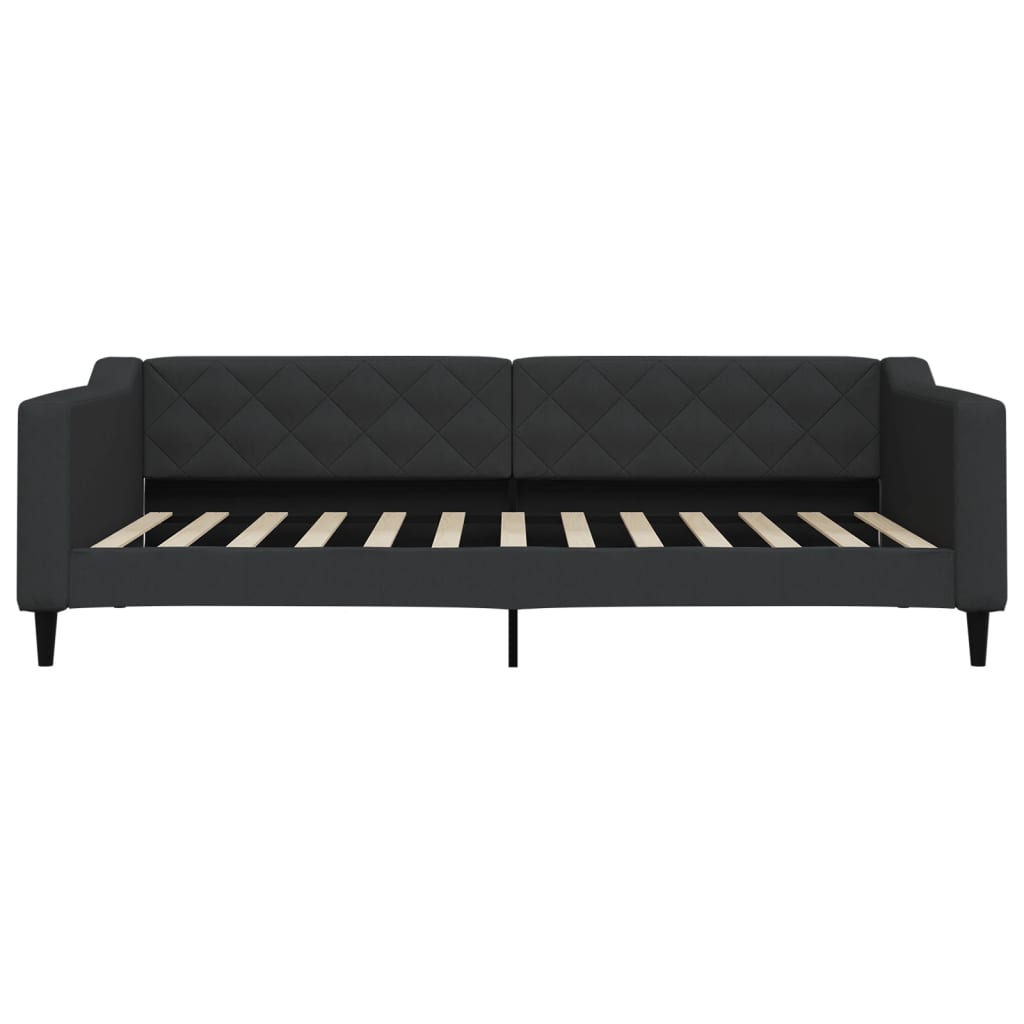 Lit de repos sans matelas noir 100x200 cm tissu - XIOS