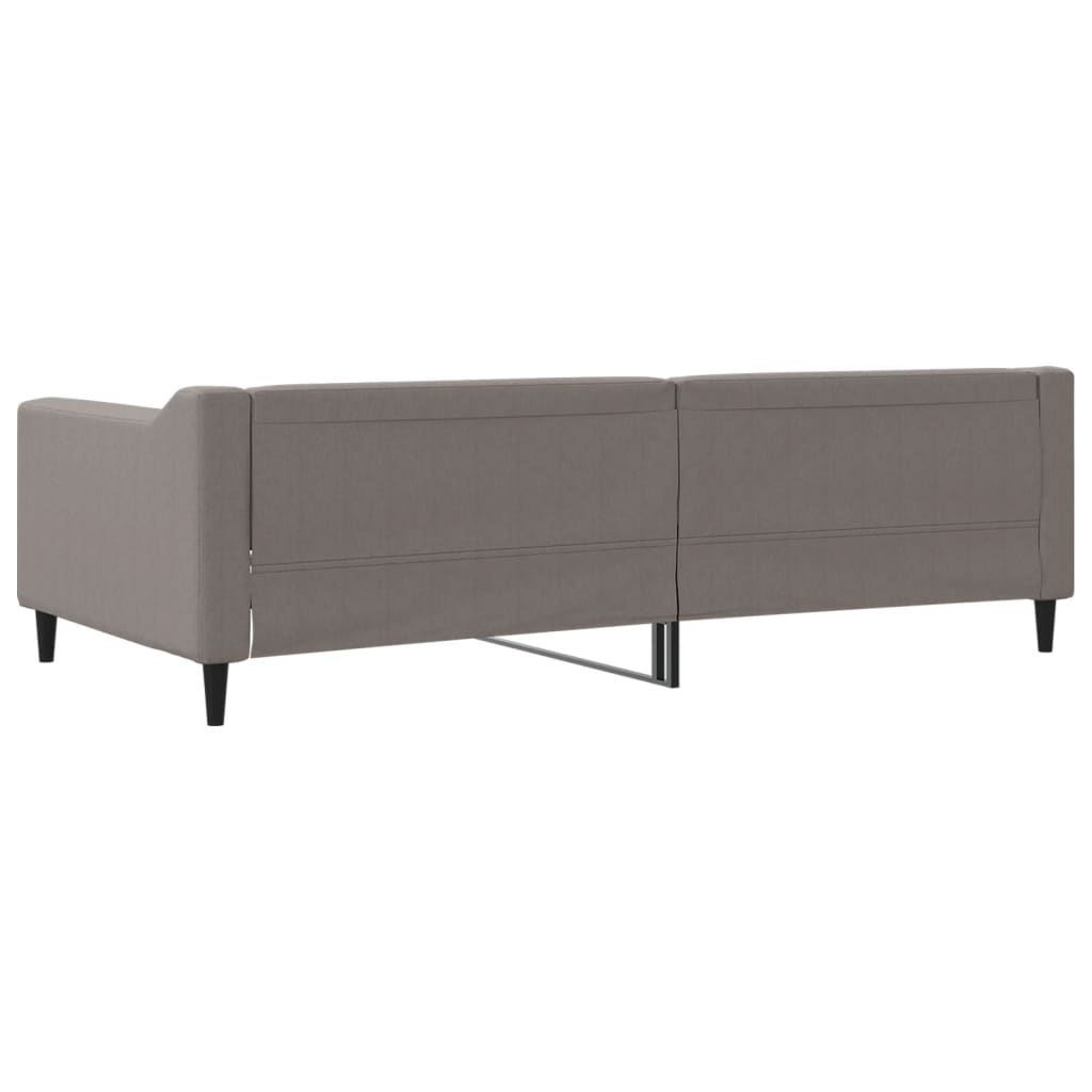 Lit de repos taupe 100x200 cm tissu - XIOS