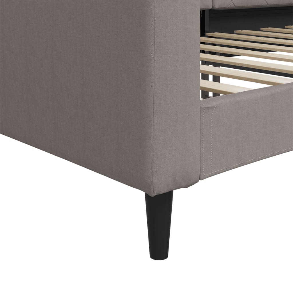Lit de repos taupe 100x200 cm tissu - XIOS