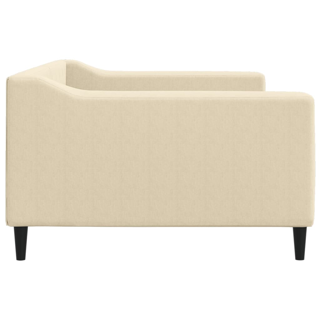 Lit de repos crème 100x200 cm tissu - XIOS