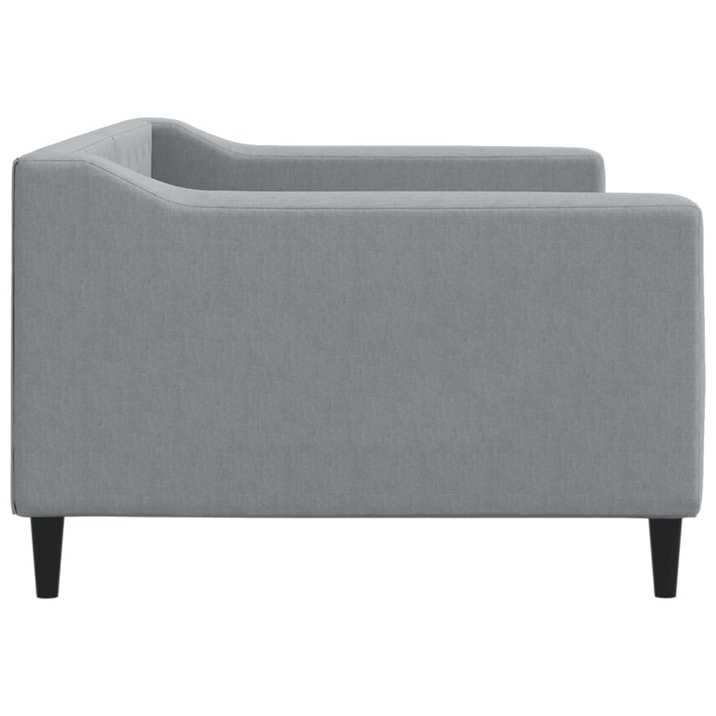 Lit de repos sans matelas gris clair 90x190 cm tissu - XIOS