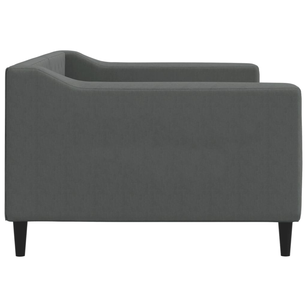 Lit de repos sans matelas gris foncé 90x190 cm tissu - XIOS