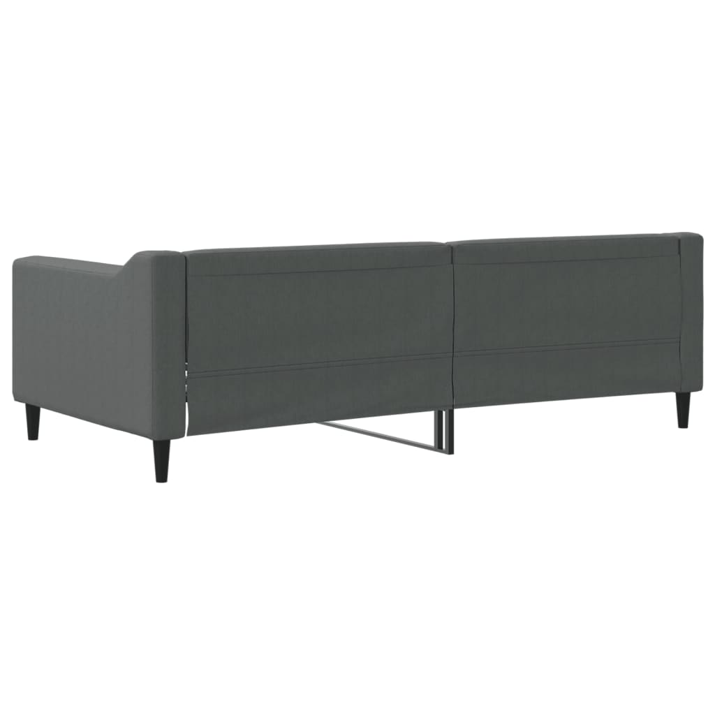 Lit de repos sans matelas gris foncé 90x190 cm tissu - XIOS