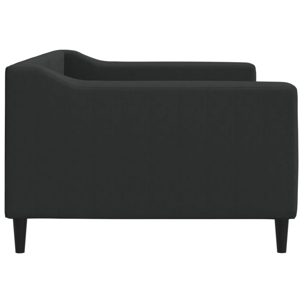 Lit de repos sans matelas noir 90x190 cm tissu - XIOS