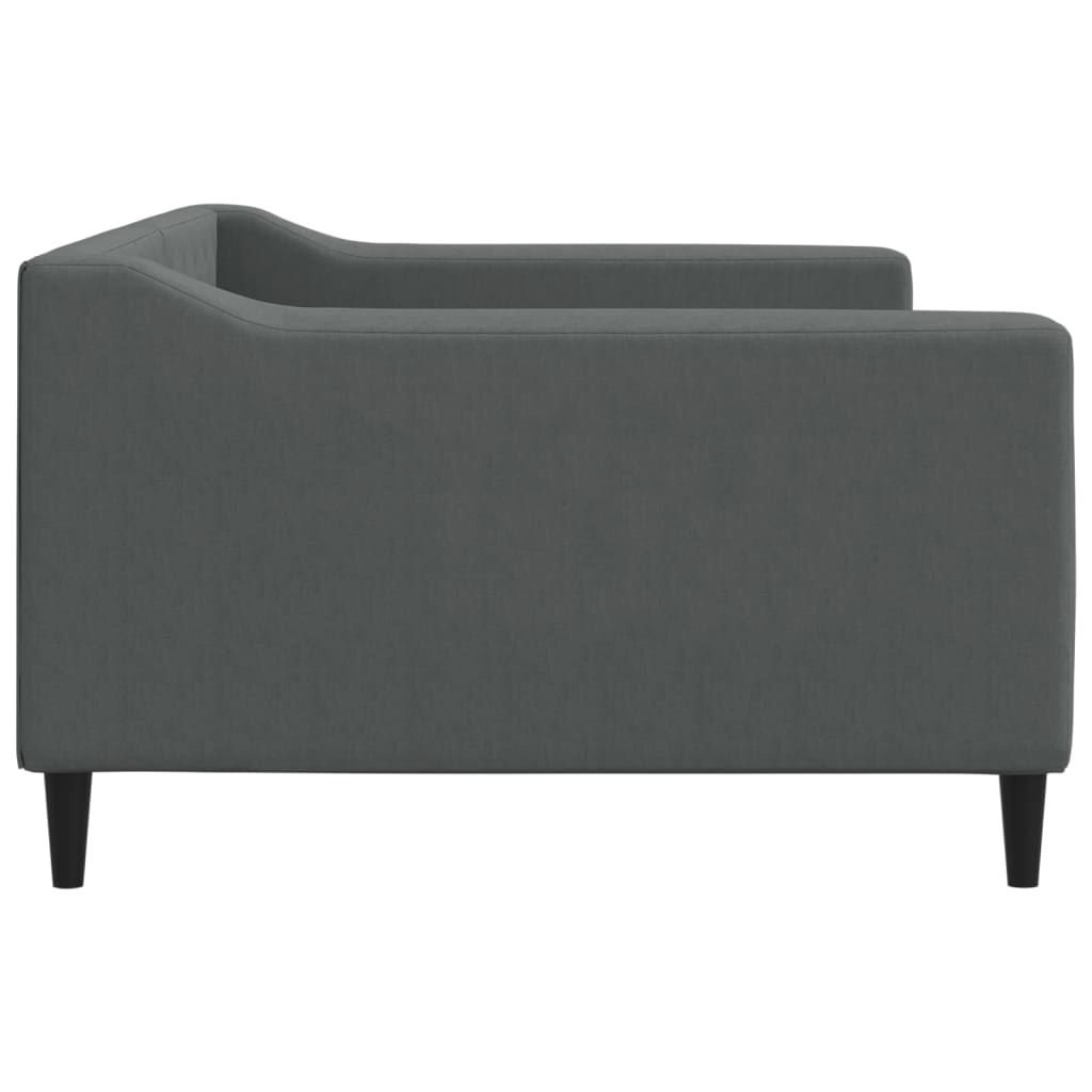 Lit de jour gris foncé 100x190 cm tissu - XIOS