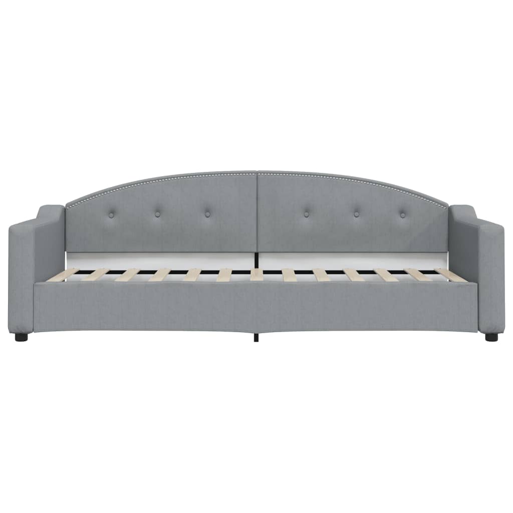 Lit de repos sans matelas gris clair 80x200 cm tissu - XIOS