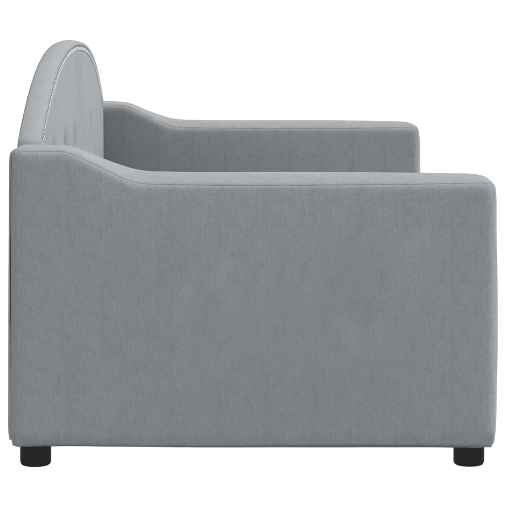 Lit de repos sans matelas gris clair 80x200 cm tissu - XIOS