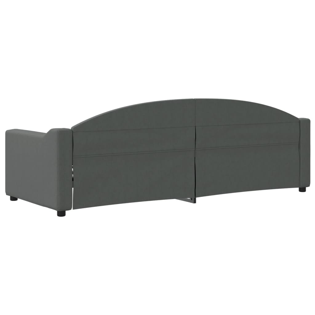 Lit de repos sans matelas gris foncé 80x200 cm tissu - XIOS