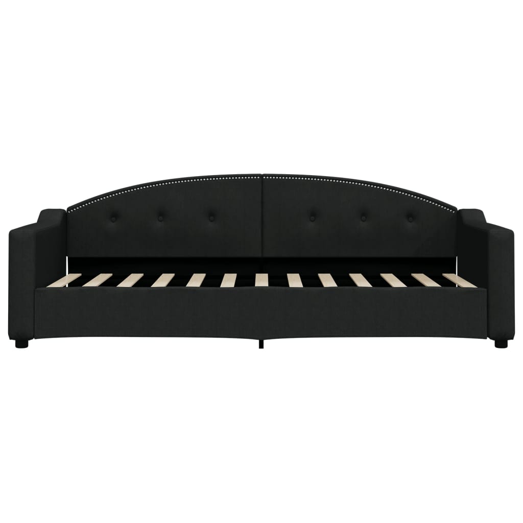 Lit de repos sans matelas noir 80x200 cm tissu - XIOS