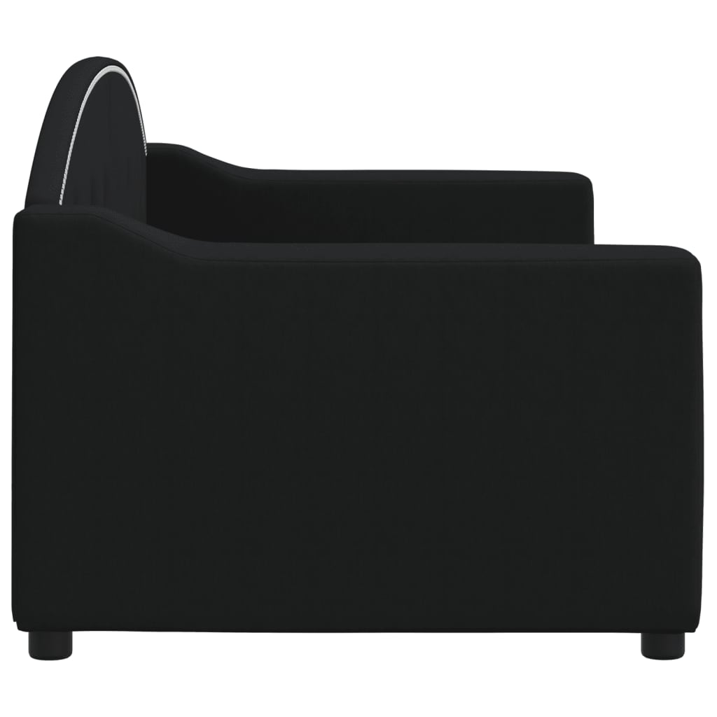 Lit de repos sans matelas noir 80x200 cm tissu - XIOS
