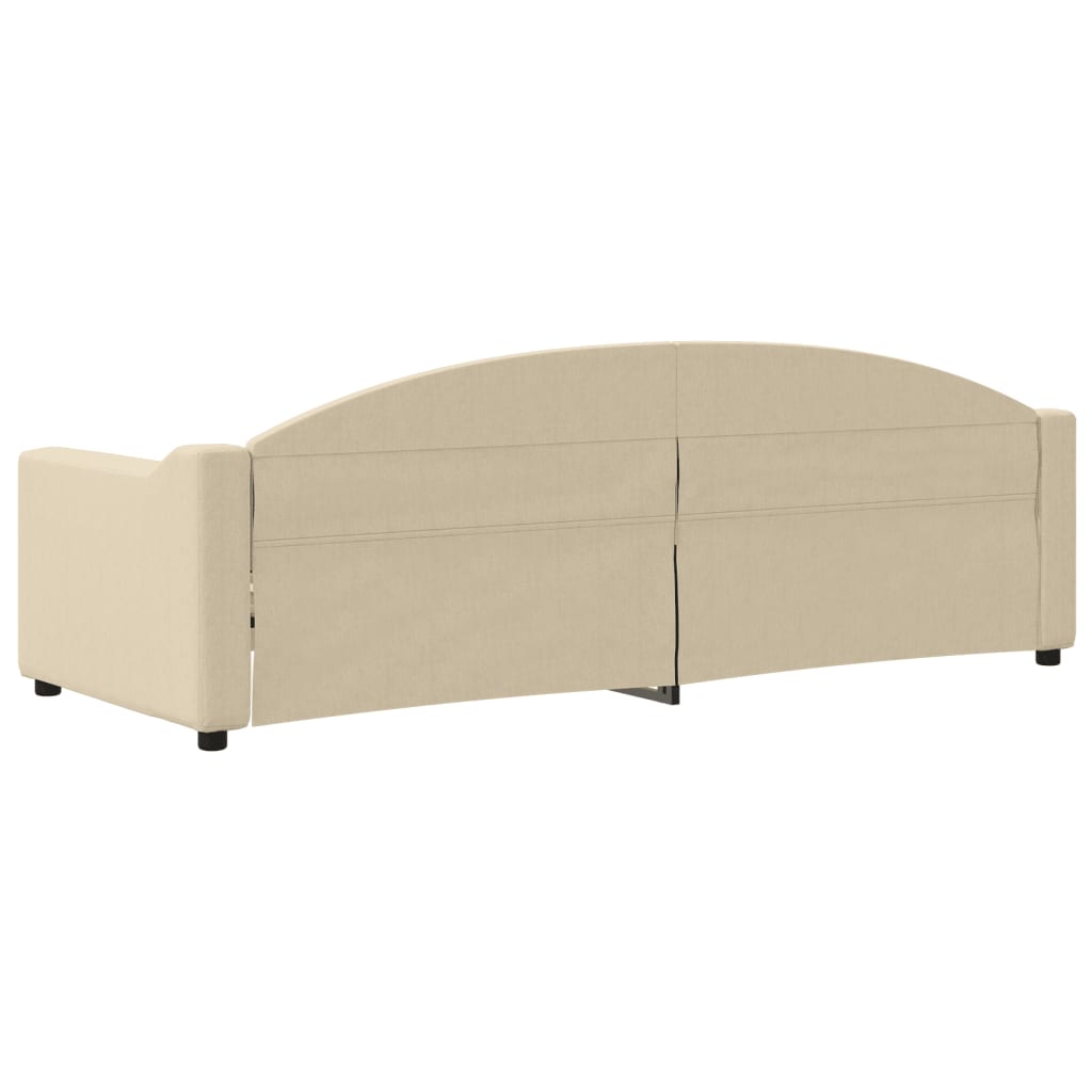 Lit de repos sans matelas crème 80x200 cm tissu - XIOS