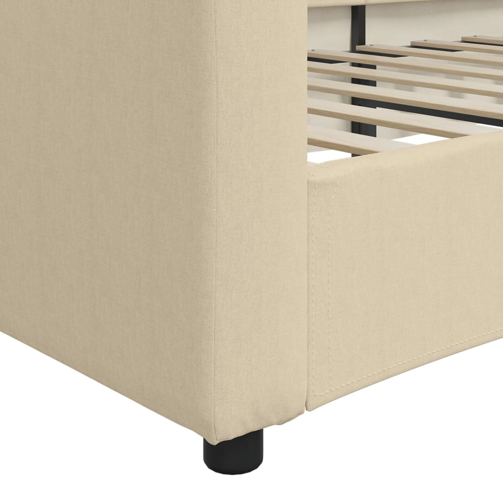 Lit de repos sans matelas crème 80x200 cm tissu - XIOS