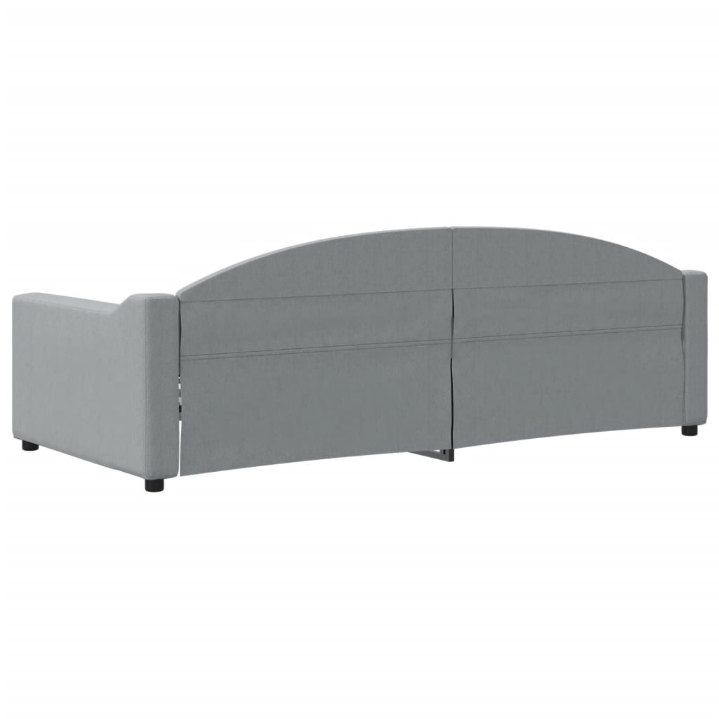Lit de repos sans matelas gris clair 90x200 cm tissu - XIOS