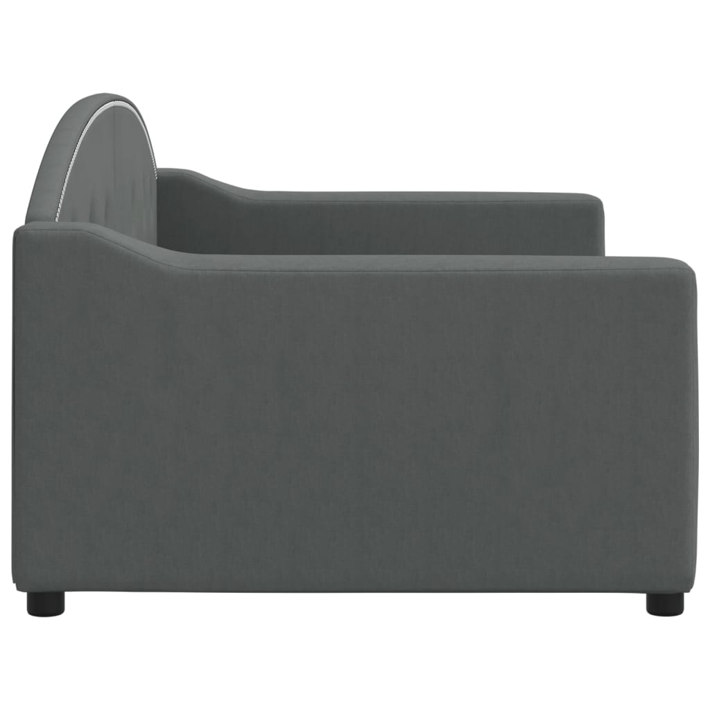 Lit de repos sans matelas gris foncé 90x200 cm tissu - XIOS