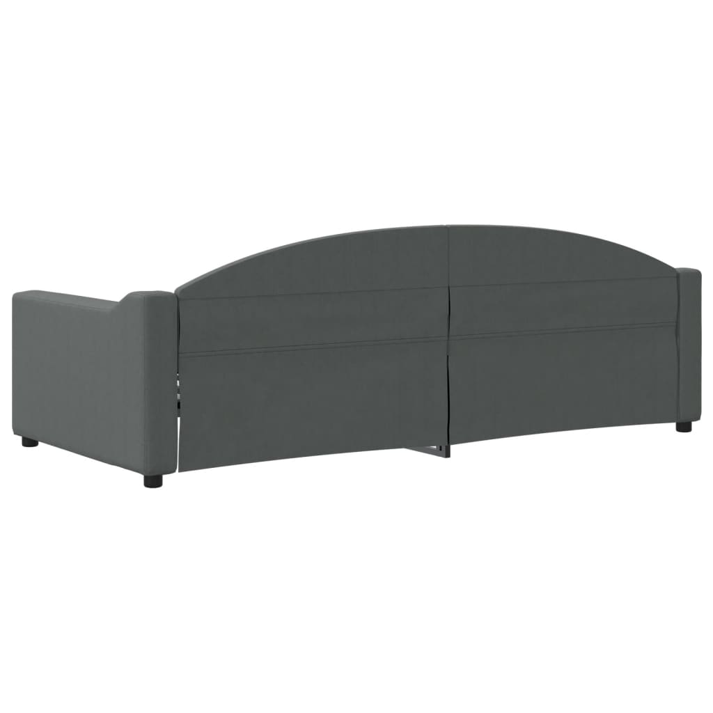 Lit de repos sans matelas gris foncé 90x200 cm tissu - XIOS