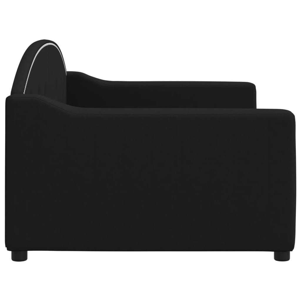 Lit de repos sans matelas noir 90x200 cm tissu - XIOS