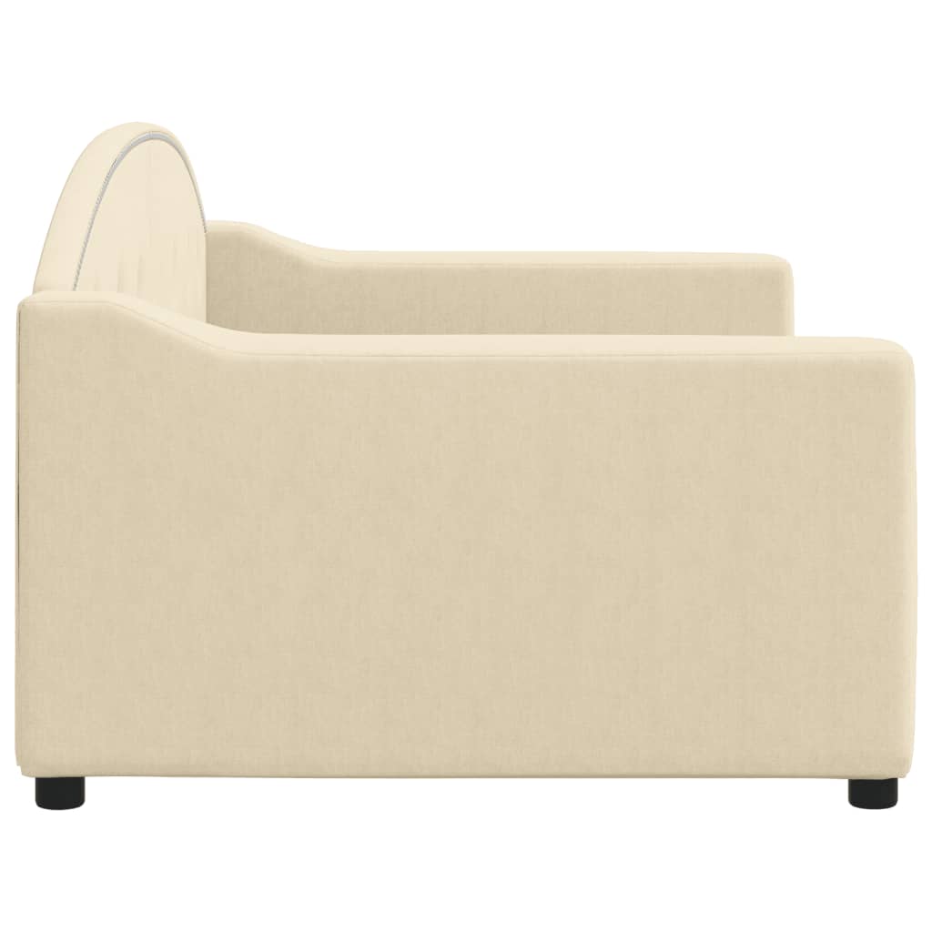 Lit de repos sans matelas crème 90x200 cm tissu - XIOS