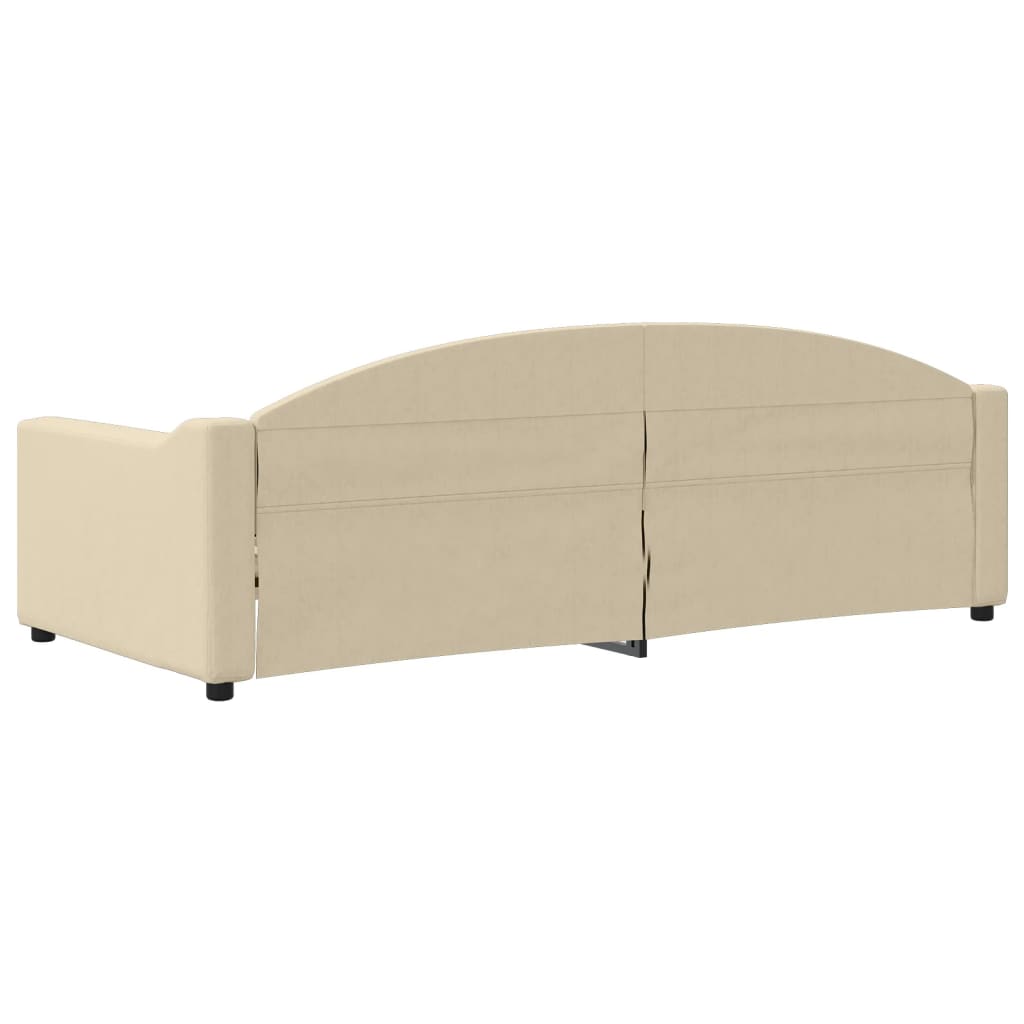 Lit de repos sans matelas crème 90x200 cm tissu - XIOS