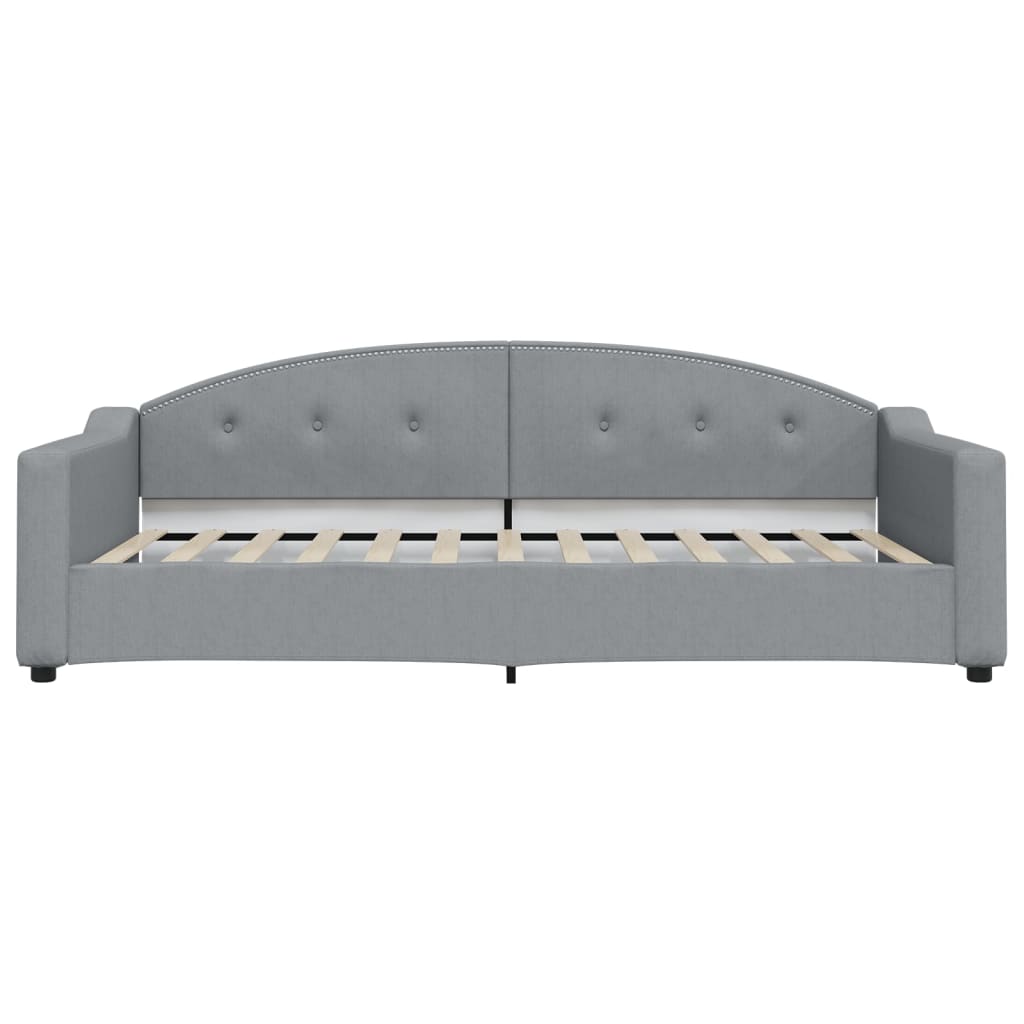 Lit de repos gris clair 100x200 cm tissu - XIOS