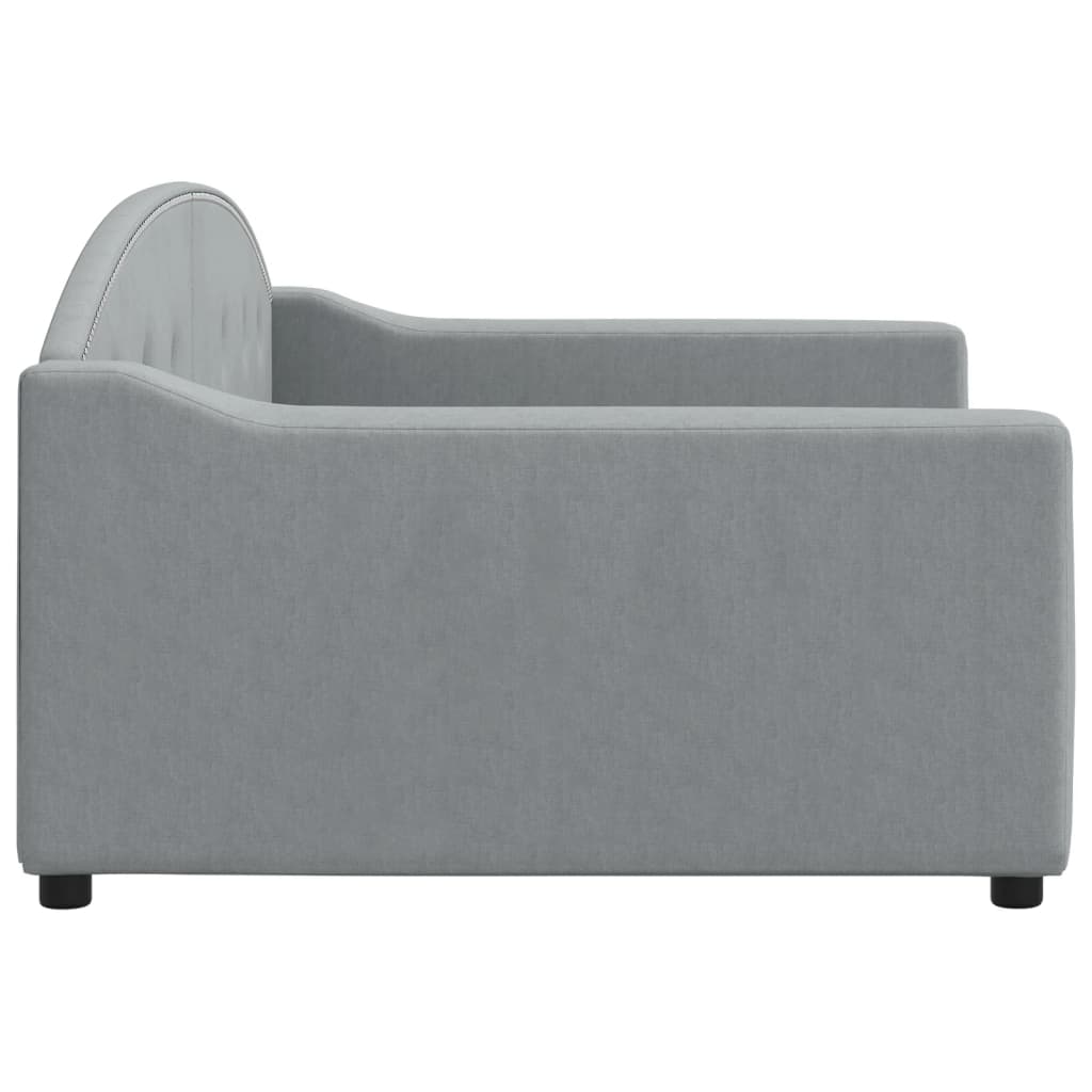 Lit de repos gris clair 100x200 cm tissu - XIOS