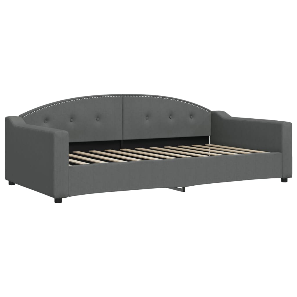 Lit de repos gris foncé 100x200 cm tissu - XIOS
