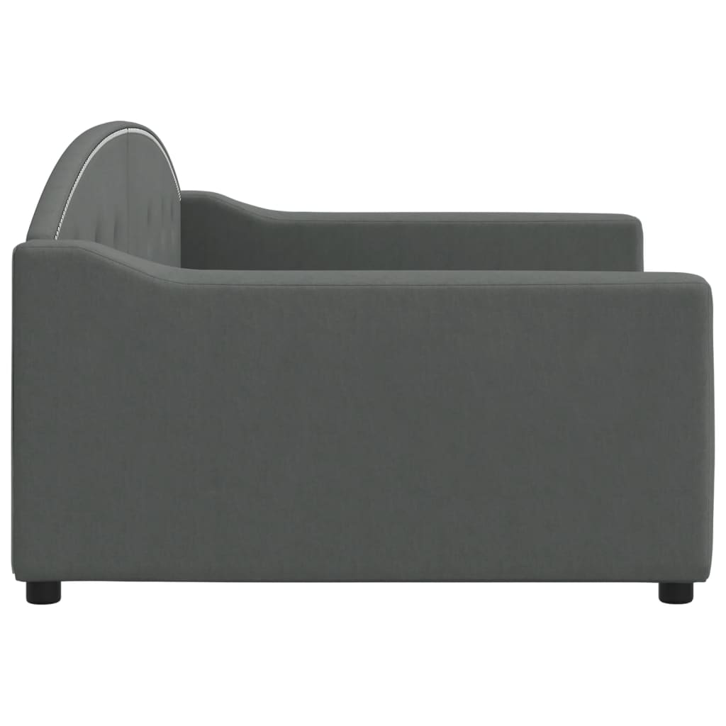 Lit de repos gris foncé 100x200 cm tissu - XIOS