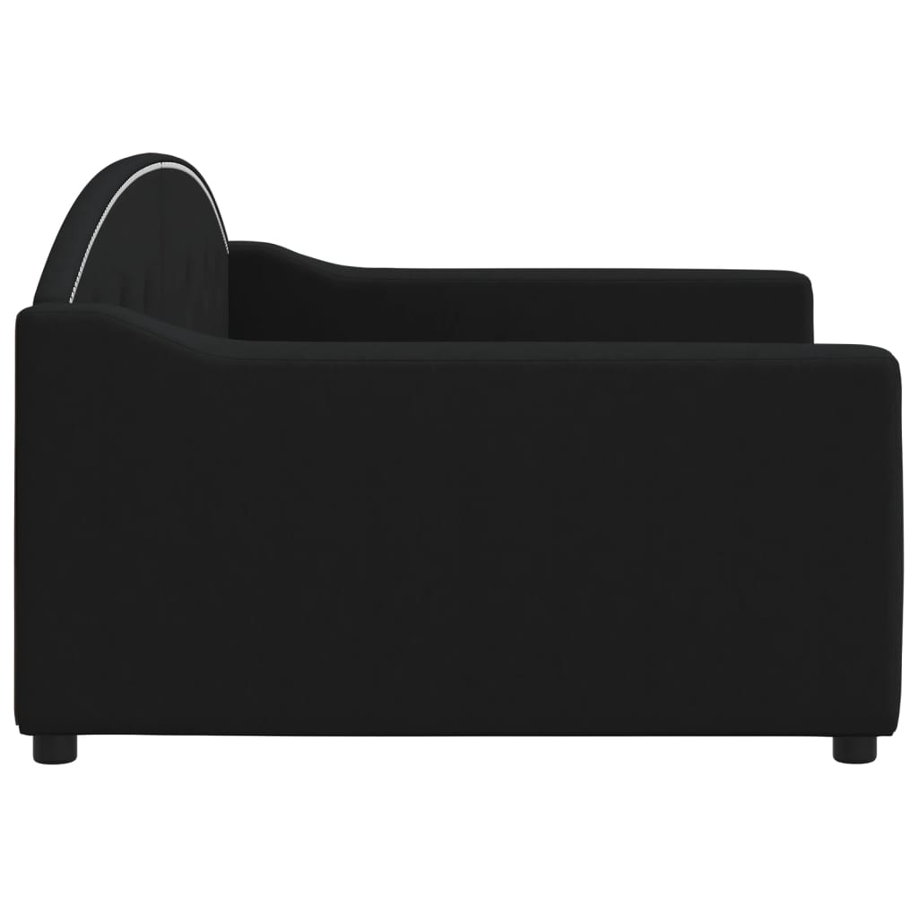 Lit de repos sans matelas noir 100x200 cm tissu - XIOS