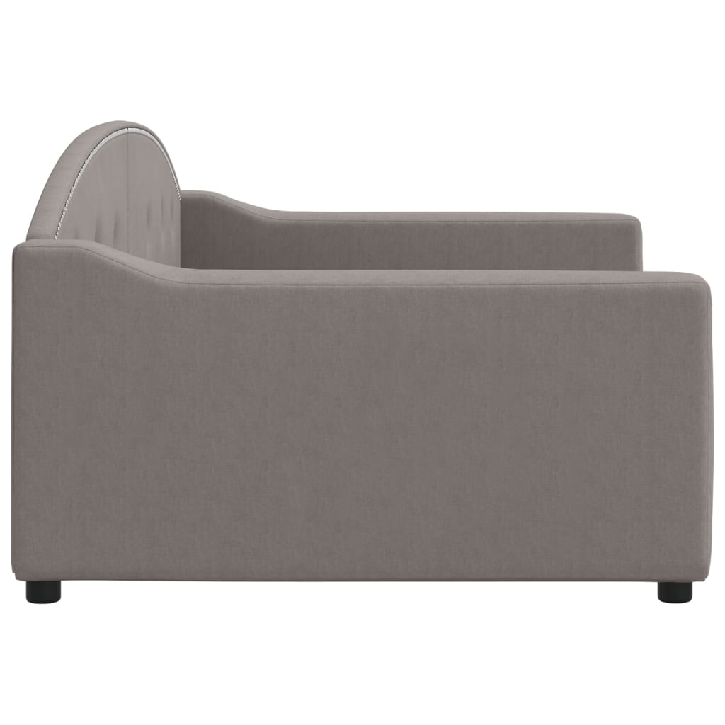 Lit de repos taupe 100x200 cm tissu - XIOS