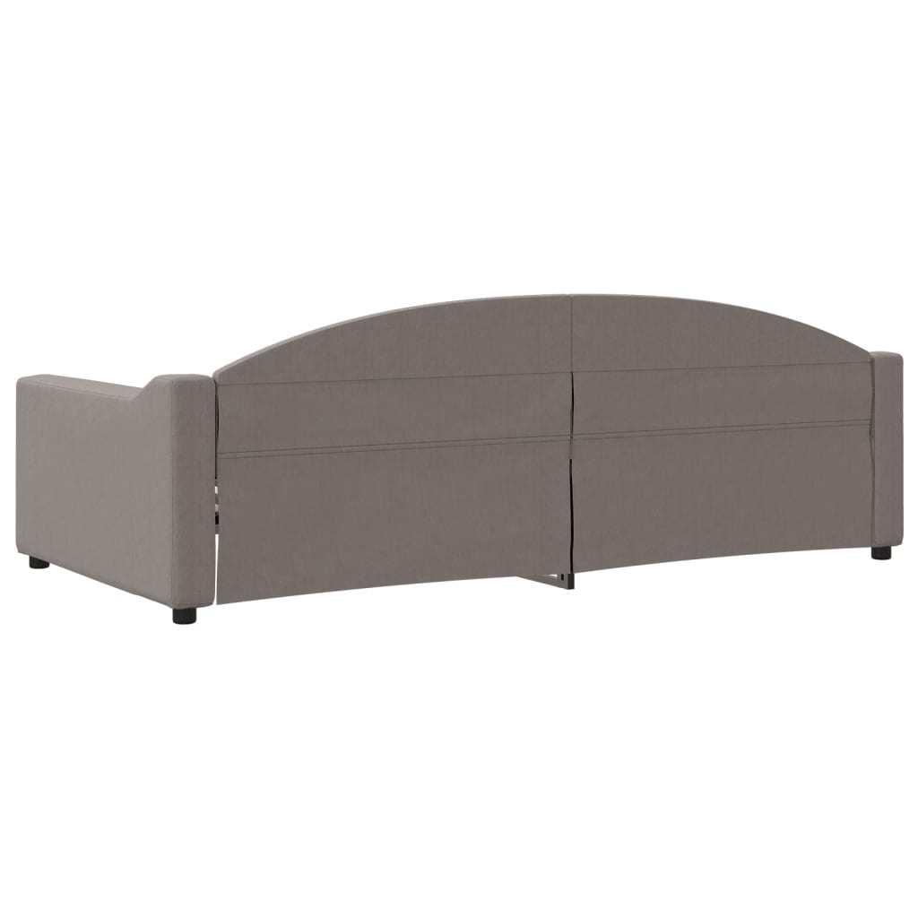 Lit de repos taupe 100x200 cm tissu - XIOS
