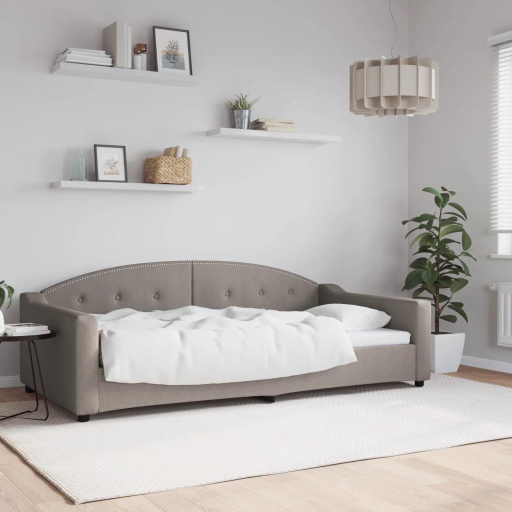 Lit de repos taupe 100x200 cm tissu - XIOS
