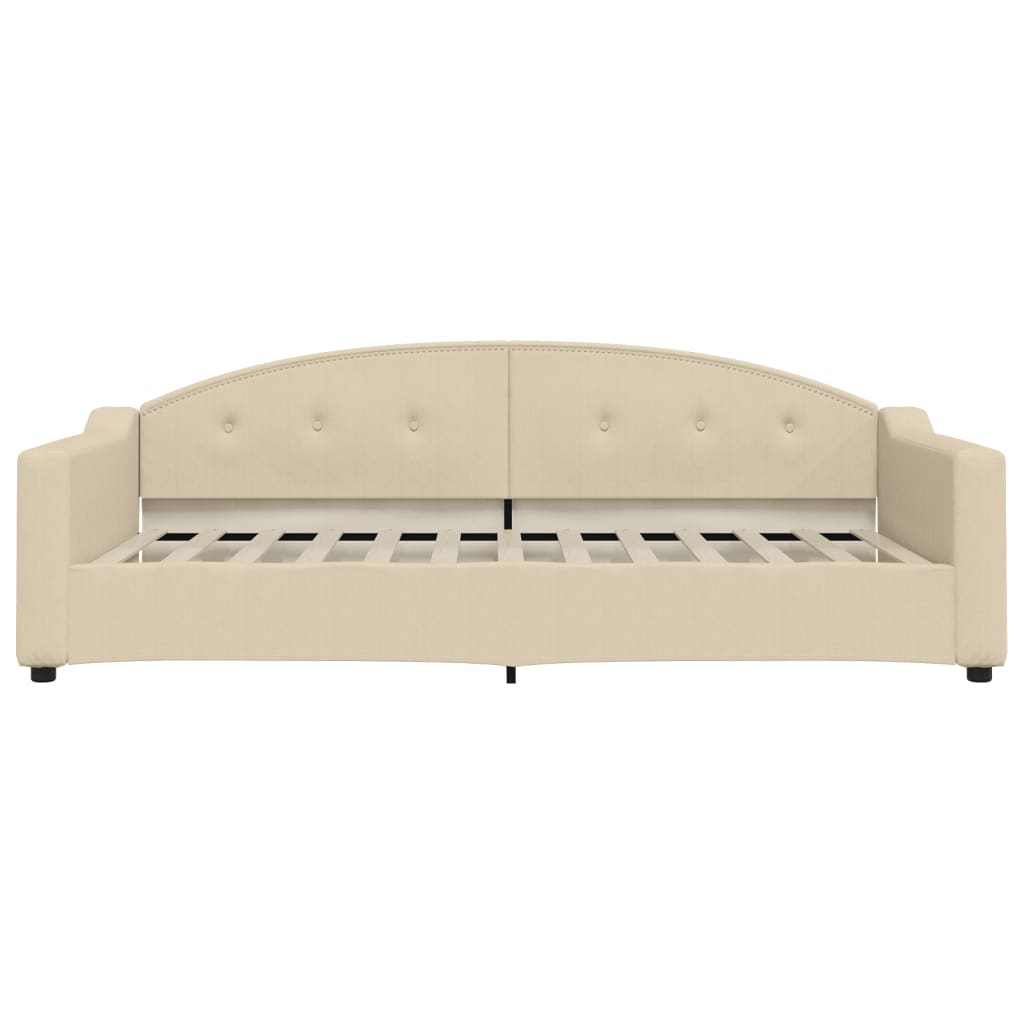Lit de repos crème 100x200 cm tissu - XIOS