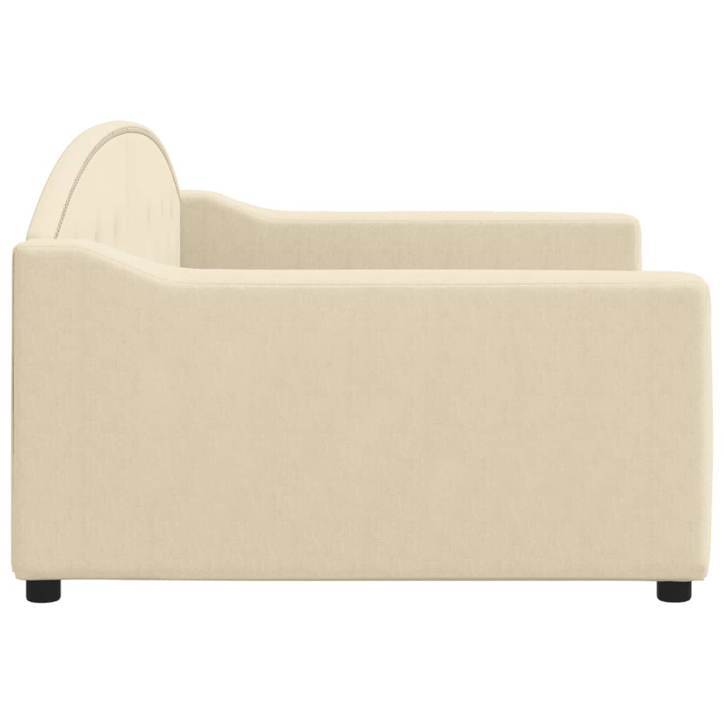 Lit de repos crème 100x200 cm tissu - XIOS