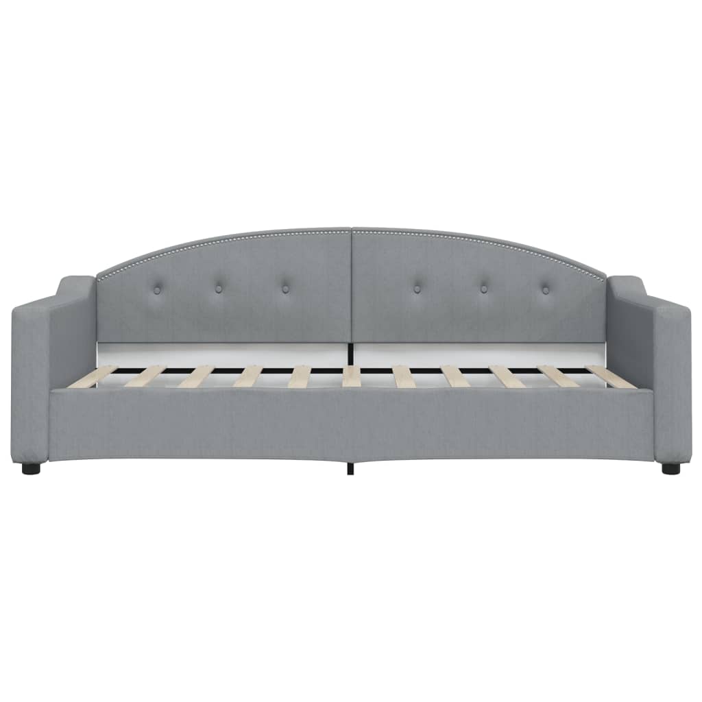 Lit de repos sans matelas gris clair 90x190 cm tissu - XIOS