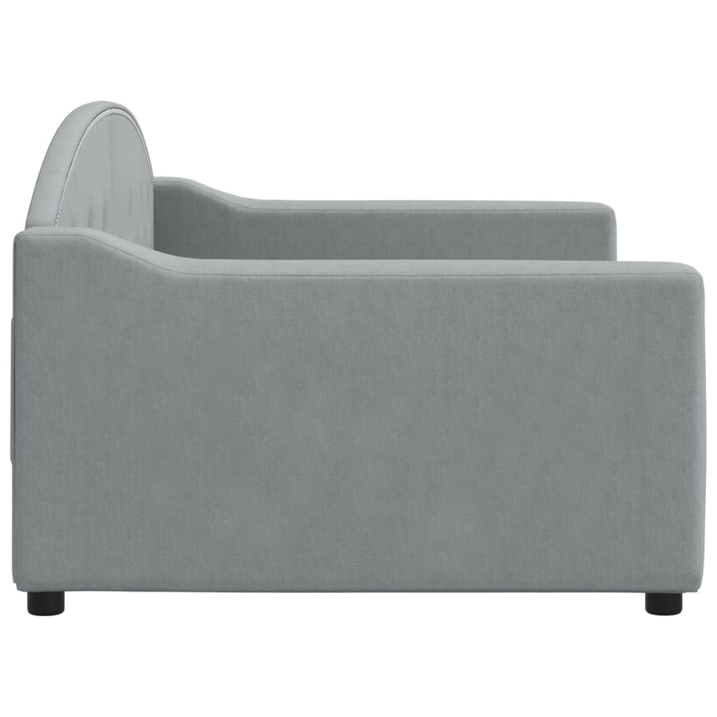 Lit de repos sans matelas gris clair 90x190 cm tissu - XIOS
